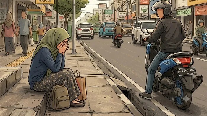 Mencekam di Siang Bolong! Motor Teteh di Bandung Dirampas OTK, Begini Kronologinya