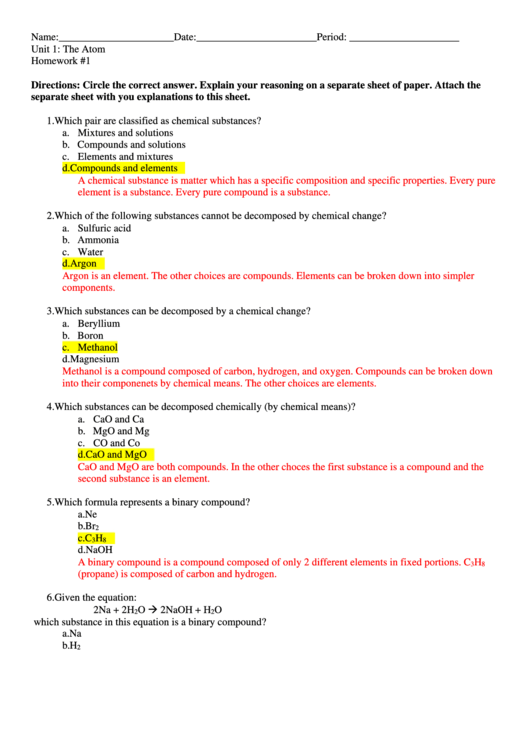 The polarity of water allows it to dissolve most substances. Properties Of Solutions Worksheet Answer Key