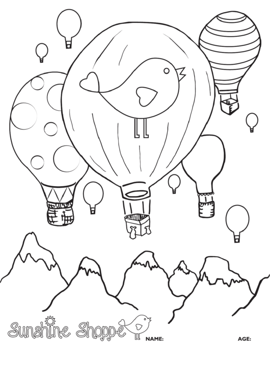 You can print or download them to color and offer them to your family and friends. Hot Air Balloon Coloring Sheet printable pdf download