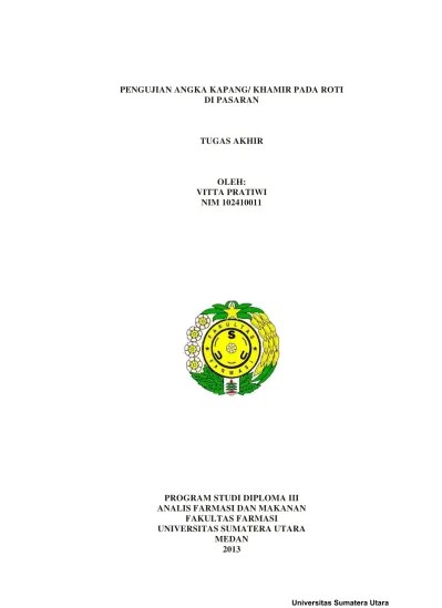 Top PDF Pengujian Angka Kapang/Khamir Pada Roti Di Pasaran - 123dok.com