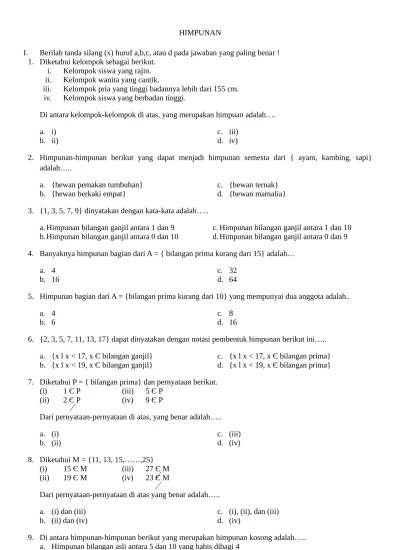 Pengertian dari operasi himpunan adalah operasi yang dikenakan terhadap himpunan. Rangkuman Matematika Kelas 7 8 Dan 9 Smp Bab V Himpunan