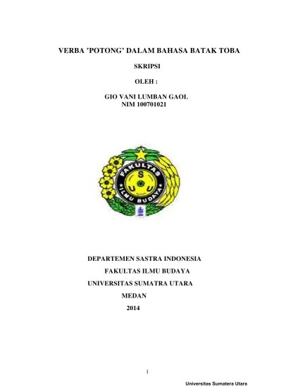 Metafora Emosi dalam Bahasa Batak Toba