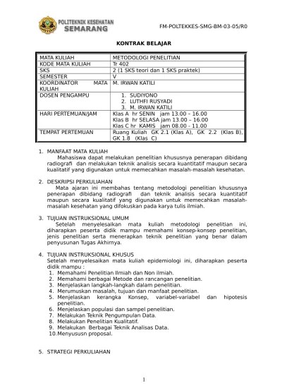 Top PDF Learning Contract Kontrak Belajar Disamp - 123dok.com