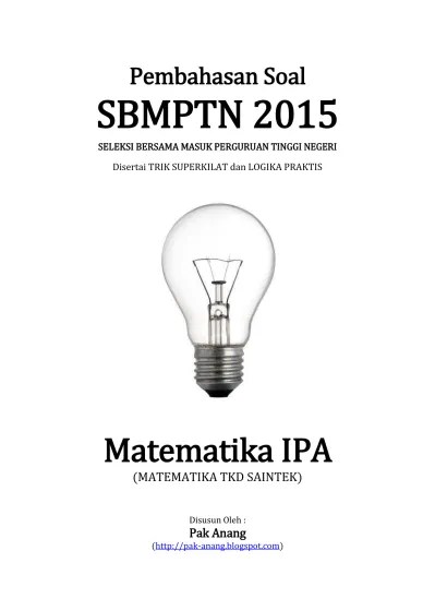 Top PDF SBMPTN 2017 MATEMATIKA IPA KODE 159 - 123dok.com