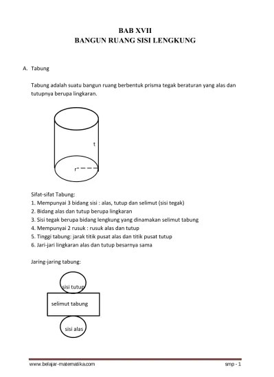 Kaleng tersebut berisi penuh dengan susu. Rpp Matematika Kelas 6 Tentang Volume Tabung