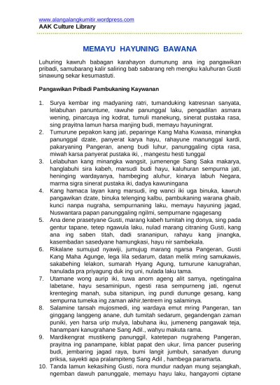 Top PDF Memayu hayuning bawana - 123dok.com