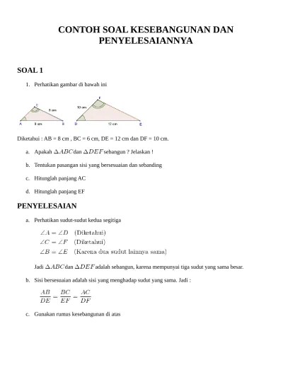 Top PDF Soal Dan Pembahasan Kesebangunan Segitiga - 123dok.com