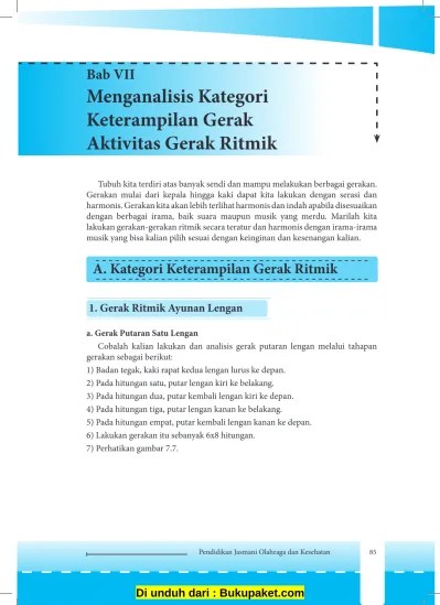 Pelajaran 7 Menganalisis Kategori Keterampilan Gerak Aktivitas Gerak Ritmik