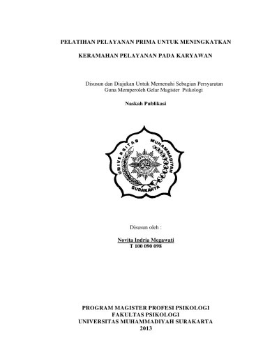 PELATIHAN PELAYANAN PRIMA UNTUK MENINGKATKAN KERAMAHAN PELAYANAN PADA KARYAWAN  Pelatihan Pelayanan Prima Untuk Meningkatkan Keramahan Pelayanan Pada  Karyawan.