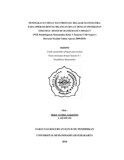 Nah, berikut adalah judul ptk untuk kelas empat sekolah dasar untuk rujukan anda. Top Pdf Soal Latihan Matematika Kelas 5 Bab Operasi Bilangan Bulat 123dok Com