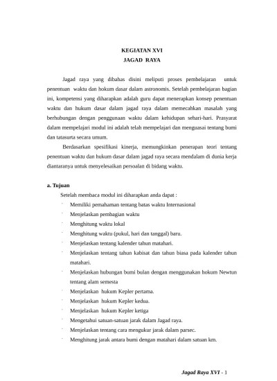 KEGIATAN 16. JAGAD RAYA
