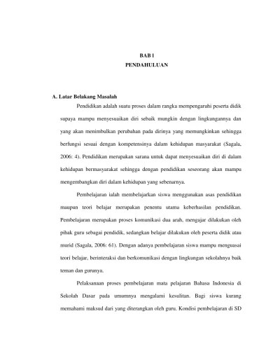 PENDAHULUAN Peningkatan Keterampilan Menulis Karangan Deskripsi Dengan  Menggunakan Media Gambar Pada Siswa Kelas VII SMP N 3 Blora.