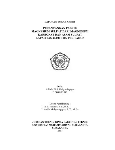 Top PDF PATENT MAGNESIUM SULFAT DARI MAGNESIUM KARBONAT DAN ASAM SULFAT -  123dok.com