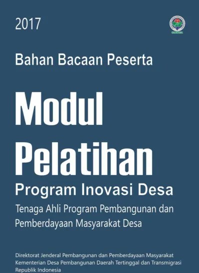 Pandak, kamis 3 oktober 2019. Donwload Modul Program Inovasi Desa Infodes Pid