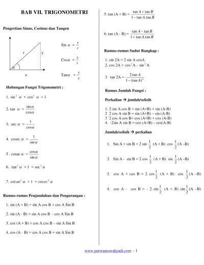 BAB VII TRIGONOMETRI