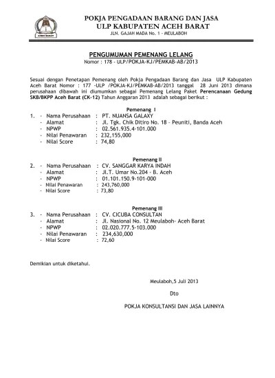 BA. PENGUMUMAN CKP 12