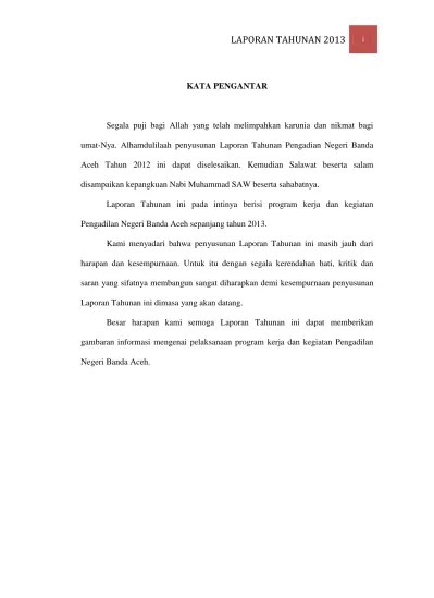 Dan setiap karya ilmiah itu, pasti memiliki contoh kata pengantar sebelum memasuki isi . Top Pdf Daftar Isi Laporan Tahunan 123dok Com