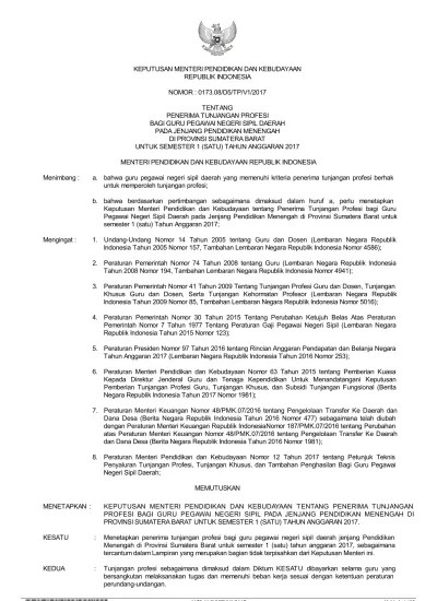 Top PDF PENYALURAN TUNJANGAN PROFESI GURU PNSD MELALUI MEKANISME TRANSFER  DAERAH - 123dok.com