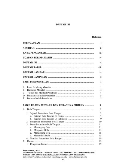 S PJKR 0901874 Table of content