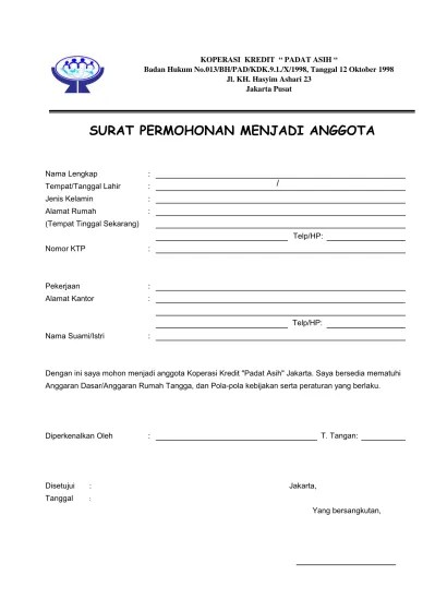 FORMULIR ISIAN MEMBER BARU FIX