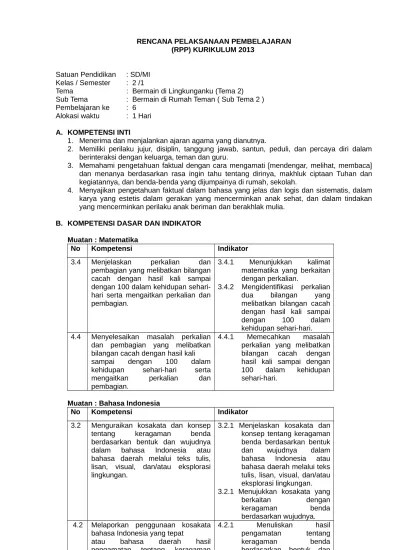 We did not find results for: Rpp Kelas 2 Sd Kurikulum 2013 Revisi 2017 Tema 1 2 3 4 Semester 1 Rpp Kurikulum 2013 2144