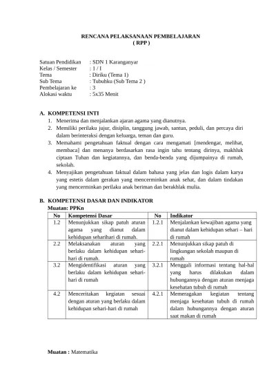 Rencana pelaksanaan pembelajaran (rpp) pembelajaran kelas rangkap disusun untuk memenuhi tugas tugas mata kuliah pembelajaran kelas rangkap (pkr) program . Rpp Matematika Kelas 5 Sd Semester 1 Kurikulum 2013 Revisi 2017 Dokumen Guru Edukasi 2 Pecahan Campuran