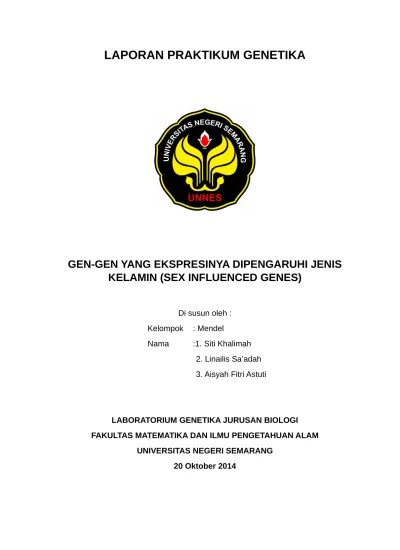 LAPORAN PRAKTIKUM GENETIKA GEN GEN YANG