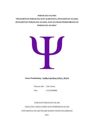 makalah pertemuan kedua semester 1 Psiko