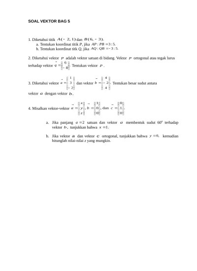Latihan soal ulangan harian materi kesebangunan dan kekongruenan contoh soal dan pembahasan tentang trigonometri. Top Pdf Kumpulan Soal Sd Dan Sma Dalam Ms Word Jual Modul Bimbel Soal Vektor Bag 5 123dok Com