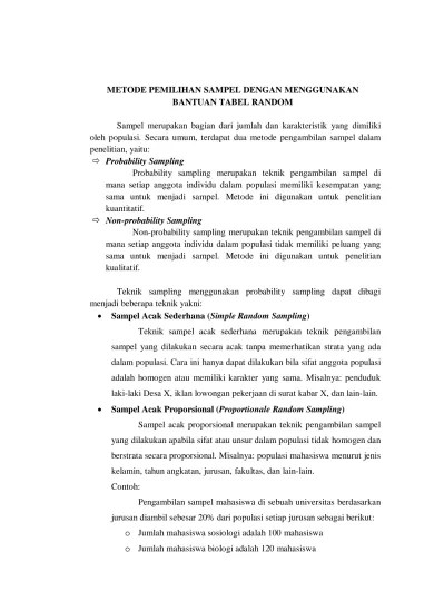 Top PDF Pemilihan sampel menggunakan metode - 123dok.com