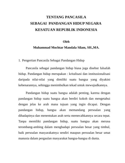 Top PDF Pancasila Sebagai Pandangan Hidup - 123dok.com