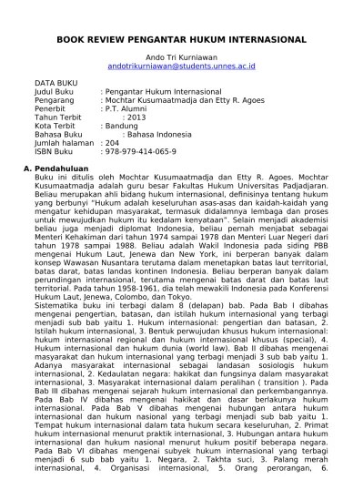 Top PDF BOOK REVIEW PENGANTAR HUKUM INTERNASIONA (1) - 123dok.com