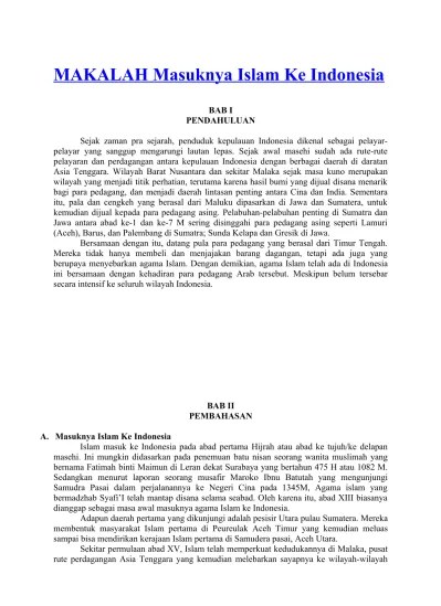 Top PDF TEORI MASUKNYA AGAMA ISLAM DI INDONESIA - 123dok.com