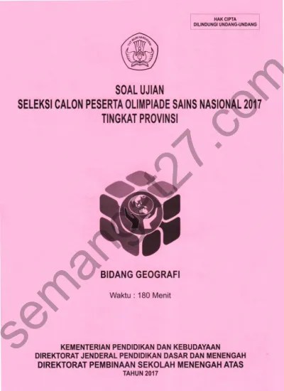 Soal olimpiade geografi sma tingkat nasional. Top Pdf Soal Geografi Tingkat Provinsi 123dok Com