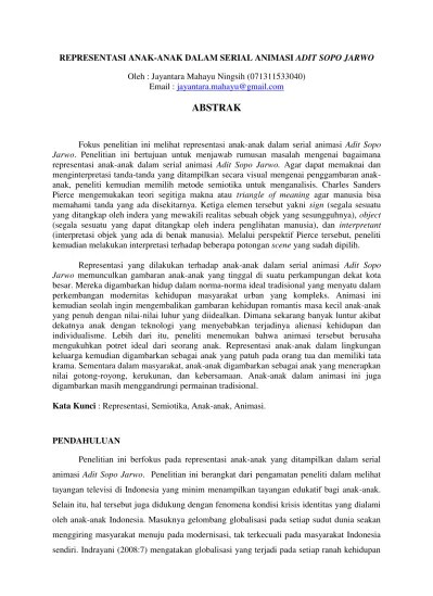 Tindak Tutur Imperatif dalam Serial “Adit Sopo Jarwo” Sebagai Bahan Ajar  Alternatif Mata Pelajaran Bahasa Indonesia di SMA