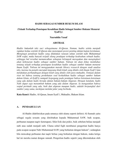 Top PDF Islam adalah agaman dan sumber hukum - 123dok.com