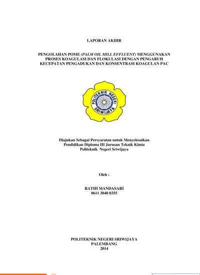 Top PDF PENGENDAPAN KOLOID PADA AIR LAUT DENGAN PROSES KOAGULASI-FlOKULASI  SECARA BATCH. - 123dok.com
