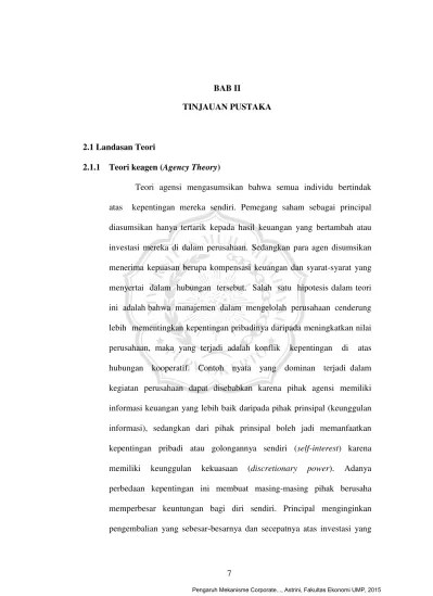 Top PDF BAB II TINJAUAN PUSTAKA 2.1 Landasan Teori 2.1.1 Teori keagen (Agency  Theory) - BAB II ASTRINI AKUNTANSIT'15 - 123dok.com