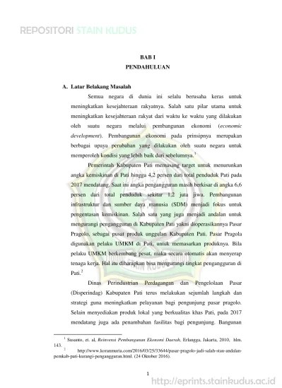 Top PDF PERSEPSI KONSUMEN TERHADAP SISTEM AGLOMERASI PADA PRODUK UNGGULAN  DI PASAR PRAGOLO KABUPATEN PATI - STAIN Kudus Repository - 123dok.com