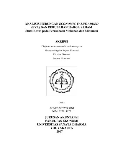 Internasional yang mempengaruhi perubahan akuntansi seperti: Top Pdf Analisis Hubungan Economic Value Added Eva Dan Perubahan Harga Saham Studi Kasus Pada Perusahaan Makanan Dan Minuman Usd Repository 123dok Com