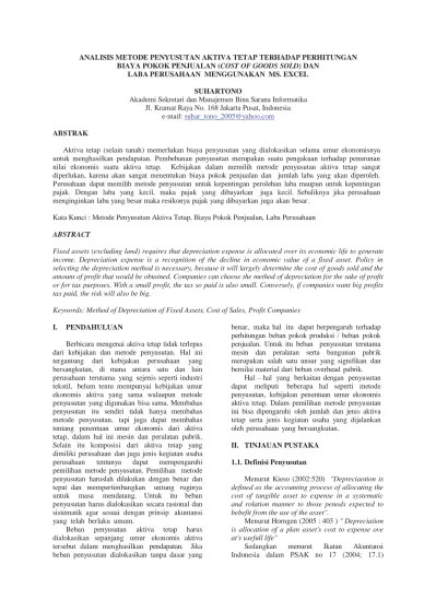 Biaya Variable dan Absorpsi dan Pengguna