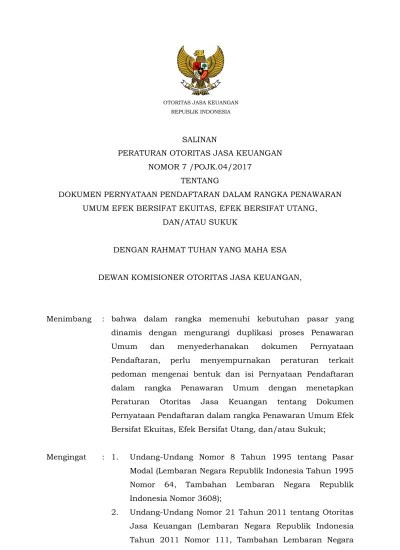 Surat pernyataan * surat pernyataan di atas materai sesuai format yang tercantum pada lampiran ii pojk 31/pojk.07/2020, yang memuat kalimat : 2 Otoritas Jasa Keuangan Republik Indonesia