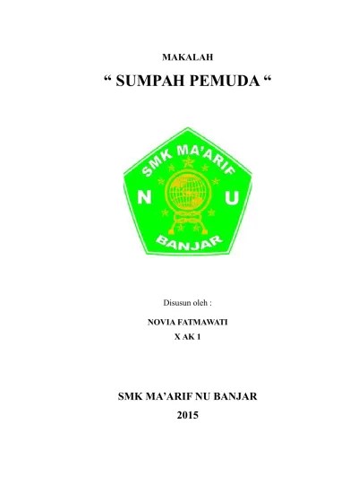 MAKALAH SUMPAH PEMUDA