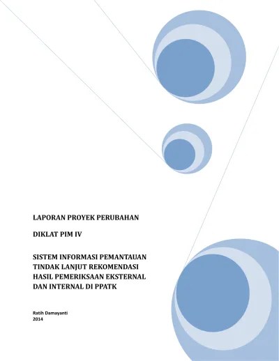 LAPORAN PROYEK PERUBAHAN DIKLAT PIM IV