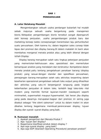 Yao, 1999) mendukung pernyataan ini, sedangkan … Makalah Display