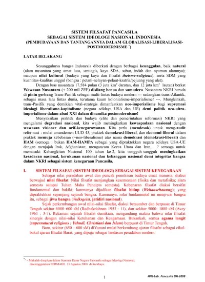 Top PDF SISTEM FILSAFAT PANCASILA - 123dok.com