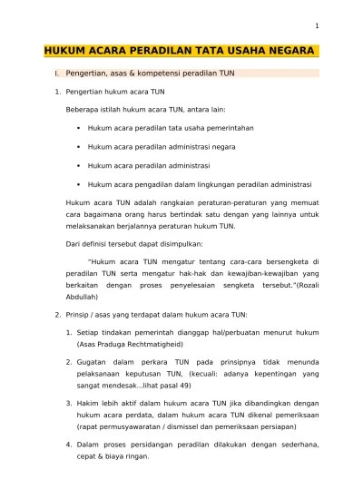 Hukum Acara Peradilan Tata Usaha Negara