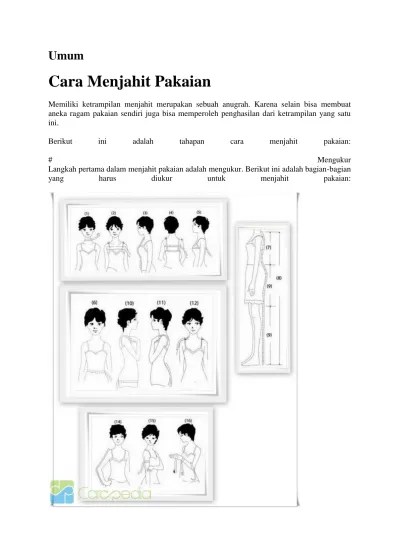 cara menjahit