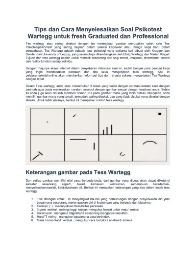 contoh soal wartegg test dan jawabannya. Tes Wartegg Psikometri
