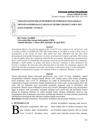 Selain itu, larangan mudik lebaran juga akan menurunkan pendapatan sektor wisata di . Laporan Mudik Lebaran